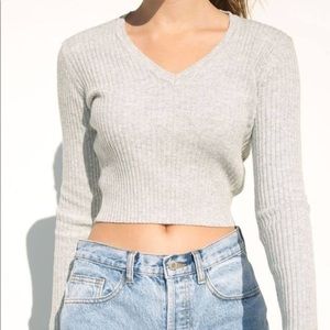 Brandy Melville gray cropped sweater!